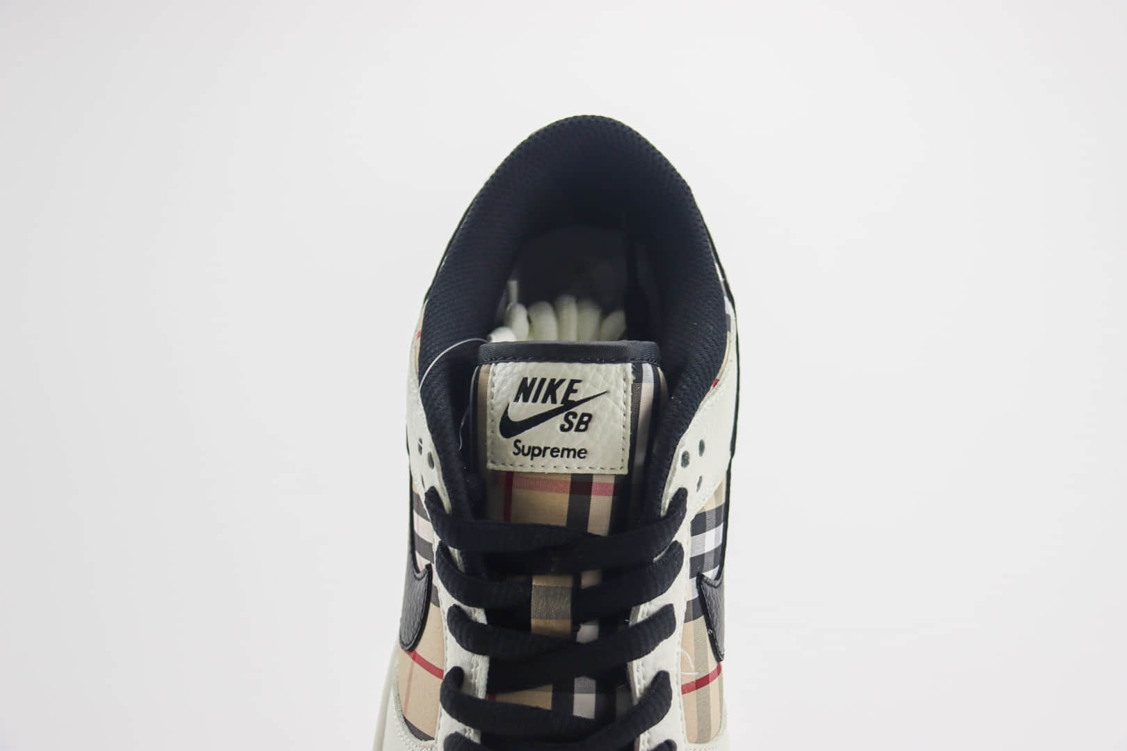 耐克Supreme x Nike Dunk Low纯原版本低帮Dunk联名Supreme条纹格子板鞋 莆田耐克货源 货号:SP1098-051