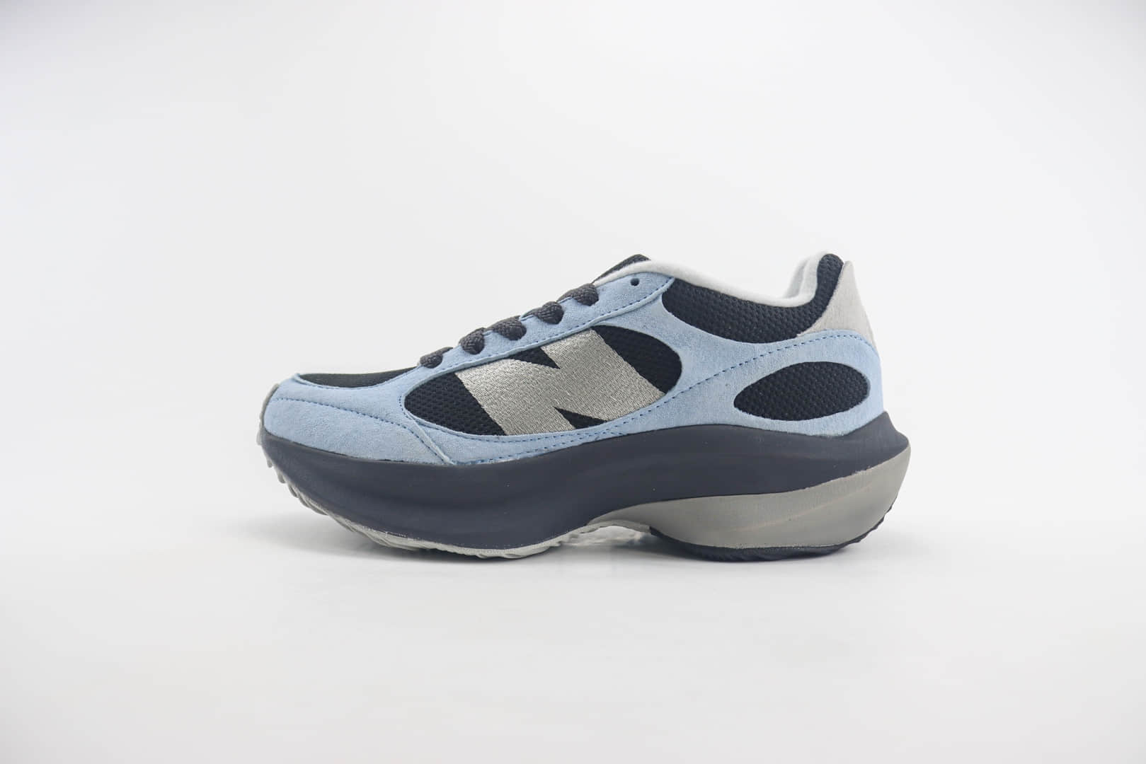 新百伦New Balance Warped Runner纯原版本黑蓝色NB复古解构老爹鞋 莆田新百伦货源 货号:UWRPDFSB