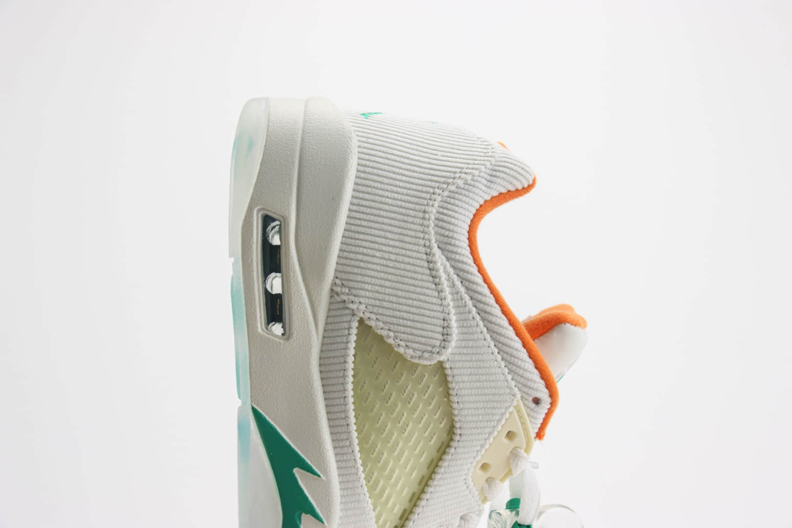 乔丹Air Jordan 5 Retro Low纯原版本低帮AJ5慈善系列白绿灯芯绒篮球鞋 莆田AJ货源 货号:CW4204-100