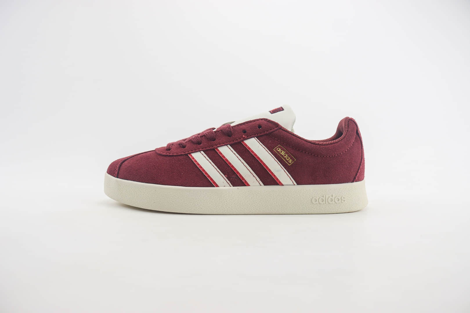 阿迪达斯adidas Neo VL Court 2.0纯原版本三叶草酒红白复古运动板鞋 莆田阿迪达斯货源 货号:IF7555