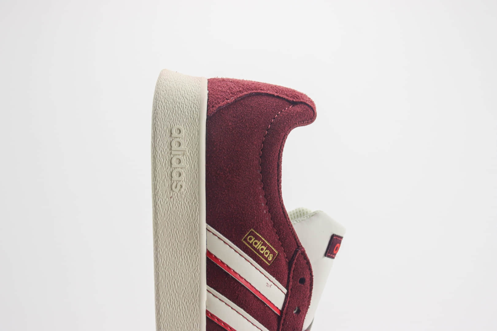 阿迪达斯adidas Neo VL Court 2.0纯原版本三叶草酒红白复古运动板鞋 莆田阿迪达斯货源 货号:IF7555