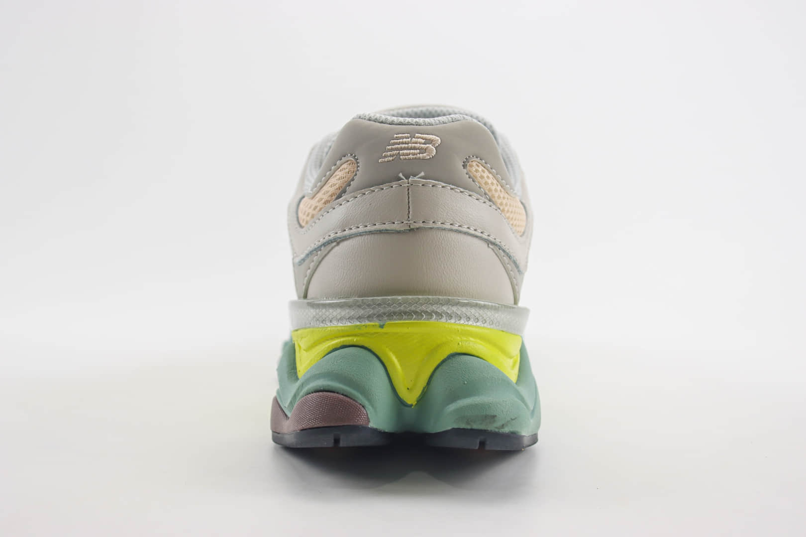 新百伦New Balance 9060纯原版本NB9060灰黄绿小象蹄跑鞋 莆田新百伦货源 货号:U9060GCB
