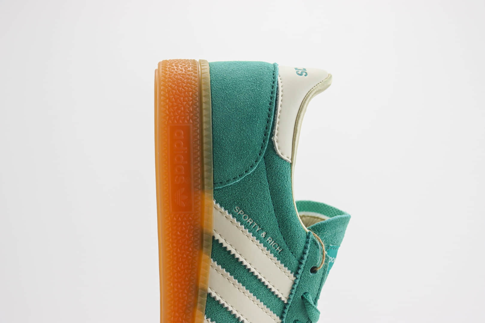 阿迪达斯adidas Handball Spezial纯原版本湖绿色复古板鞋 莆田阿迪达斯工厂 货号:IH2148