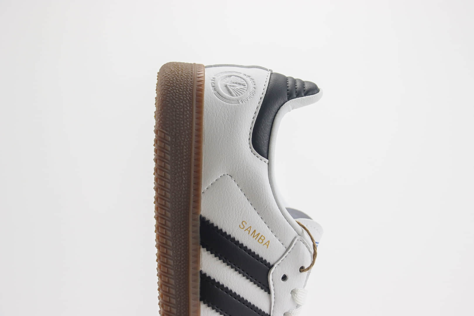 阿迪达斯adidas originals Samba OG纯原版本桑巴白灰黑生胶德训鞋 莆田阿迪达斯代理 货号：FW2427