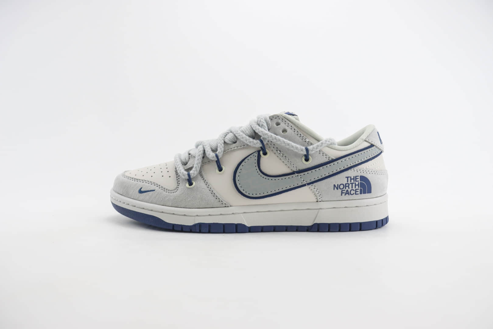 耐克Nike SB Dunk Low纯原版本北面联名灰白蓝解构绑带板鞋 莆田天花板Dunk 货号：XX2025-311