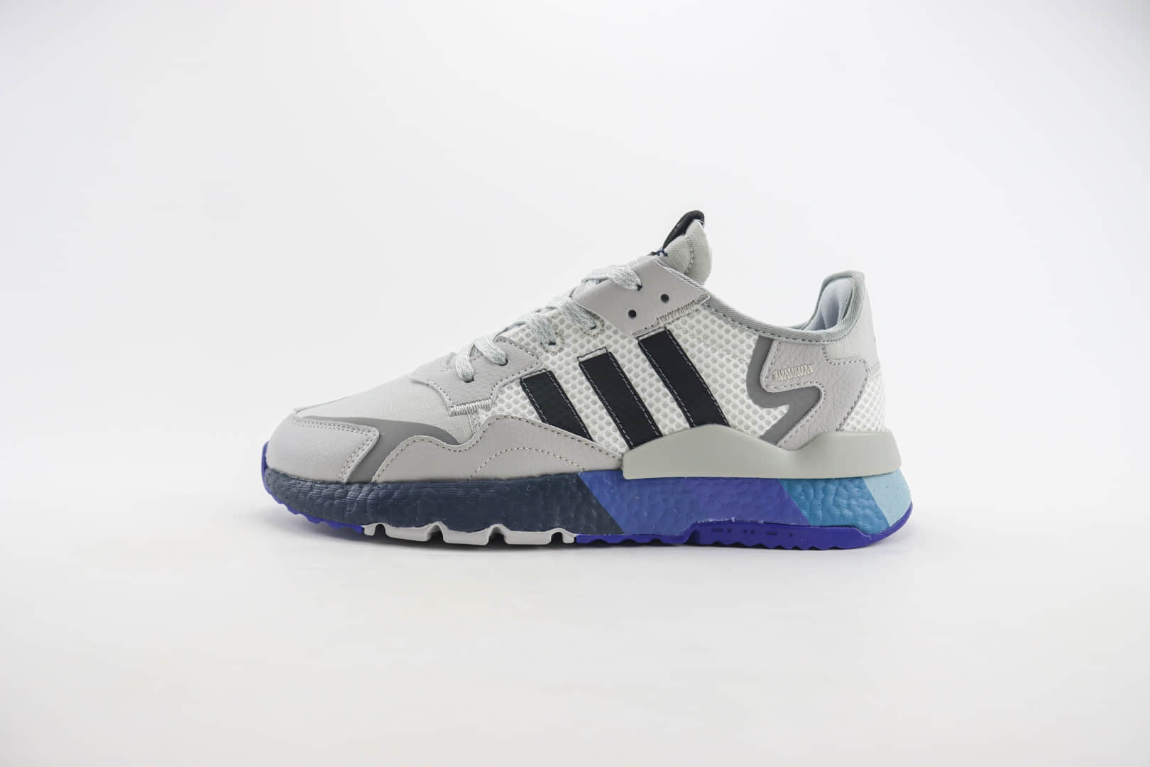 阿迪达斯adidas Nite Jogger纯原版本夜行者灰黑蓝复古跑鞋 莆田阿迪达斯批发 货号：H01716