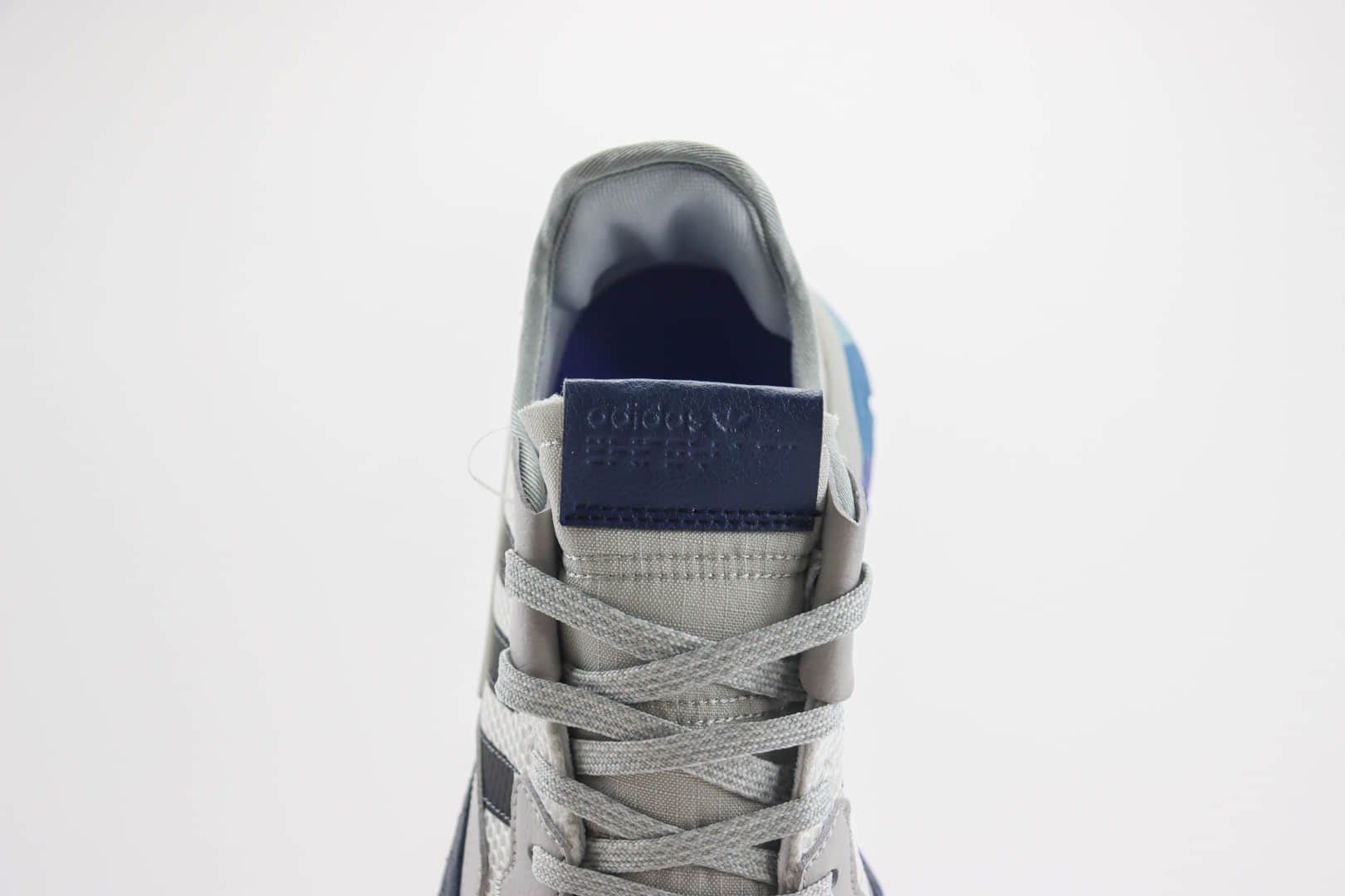 阿迪达斯adidas Nite Jogger纯原版本夜行者灰黑蓝复古跑鞋 莆田阿迪达斯批发 货号：H01716