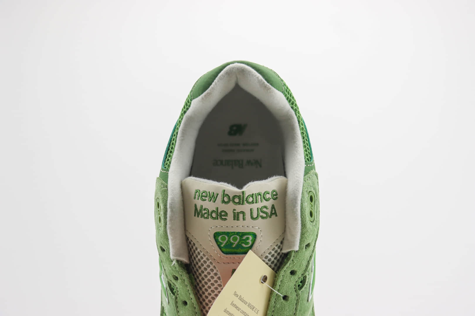 新百伦New Balance 993纯原版本NB993青草绿美产复古跑鞋 莆田新百伦货源 货号：U993GW
