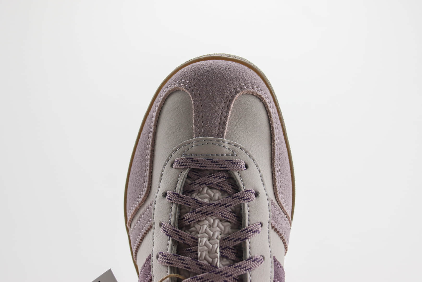 阿迪达斯Kith x adidas Original Gazelle Indoor Trainers纯原版本三叶草Kith联名芋泥灰紫德训鞋 莆田阿迪达斯货源 货号:IH0120