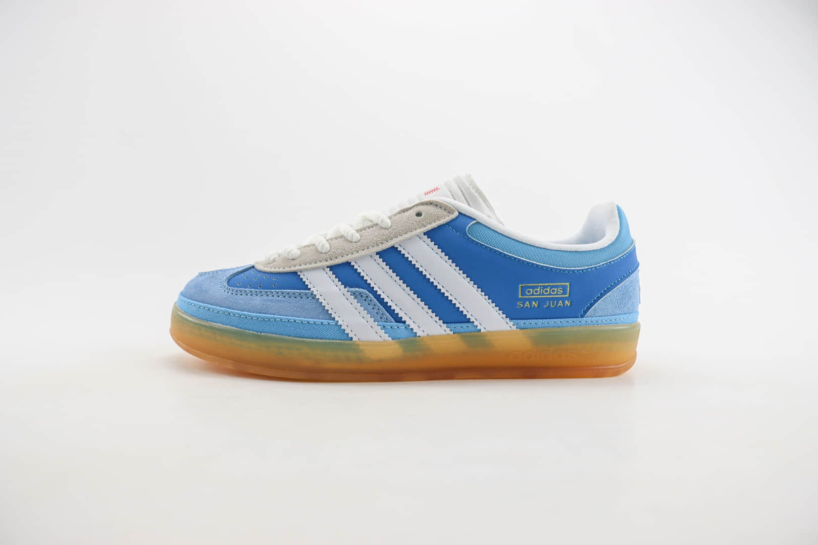 阿迪达斯Bad Bunny x adidas Originals Gazelle INdoor纯原版本坏痞兔联名蓝白色低帮板鞋 莆田阿迪达斯工厂 货号:IF9734
