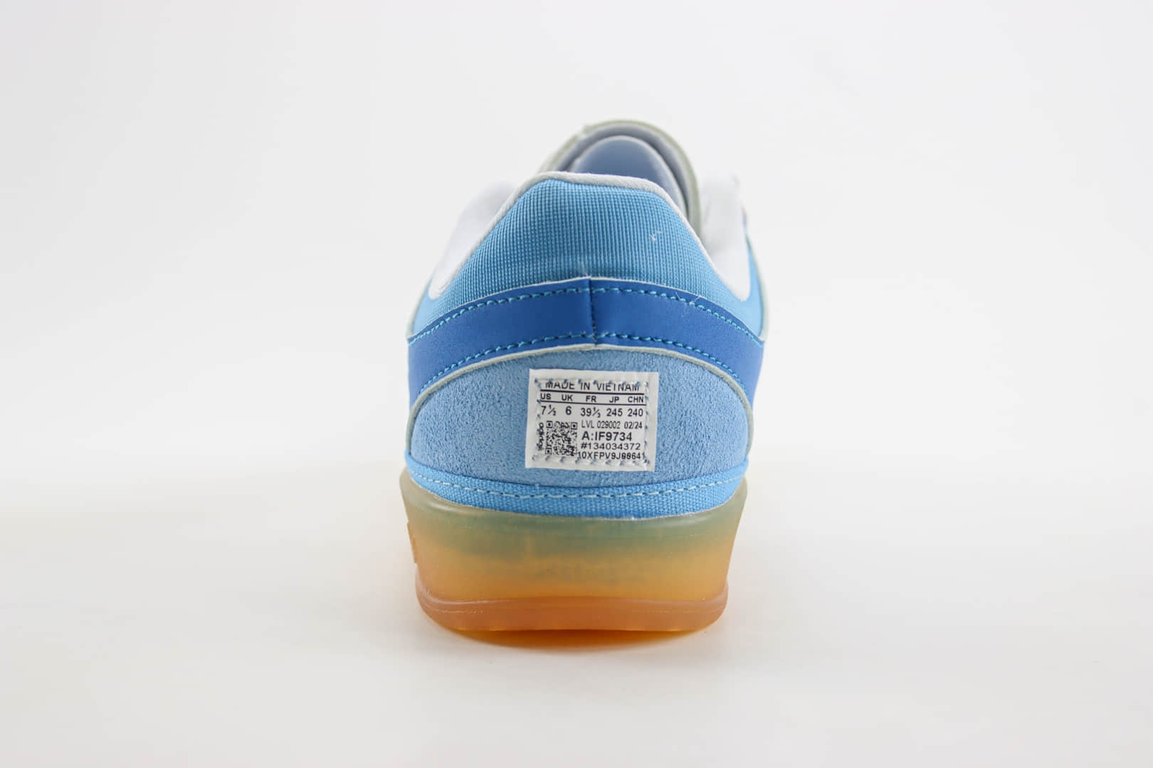 阿迪达斯Bad Bunny x adidas Originals Gazelle INdoor纯原版本坏痞兔联名蓝白色低帮板鞋 莆田阿迪达斯工厂 货号:IF9734