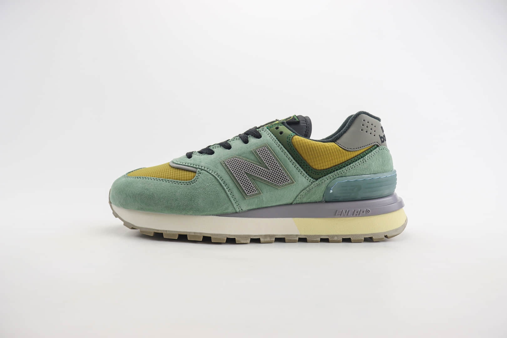 新百伦New Balance 574纯原版本绿黄色NB574复古运动鞋 莆田新百伦工厂 货号:U574LGTN