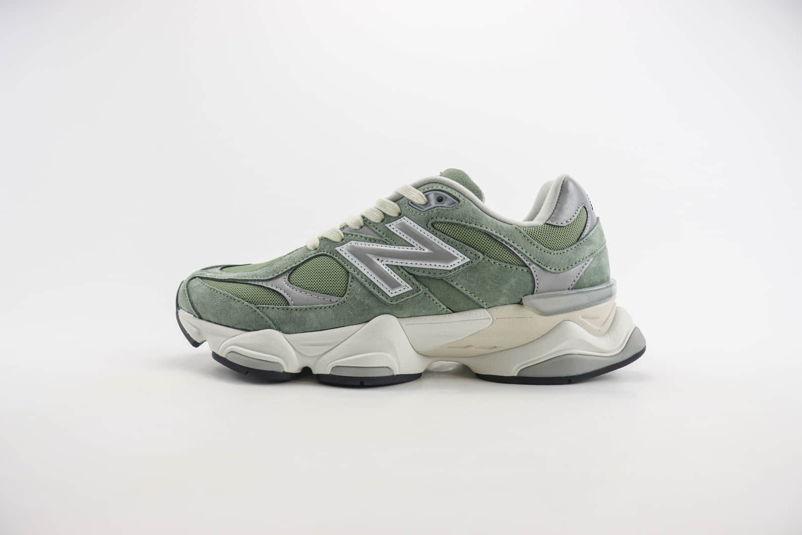 新百伦New Balance 9060纯原版本NB9060橄榄绿复古跑鞋 莆田新百伦工厂 货号:U9060MET