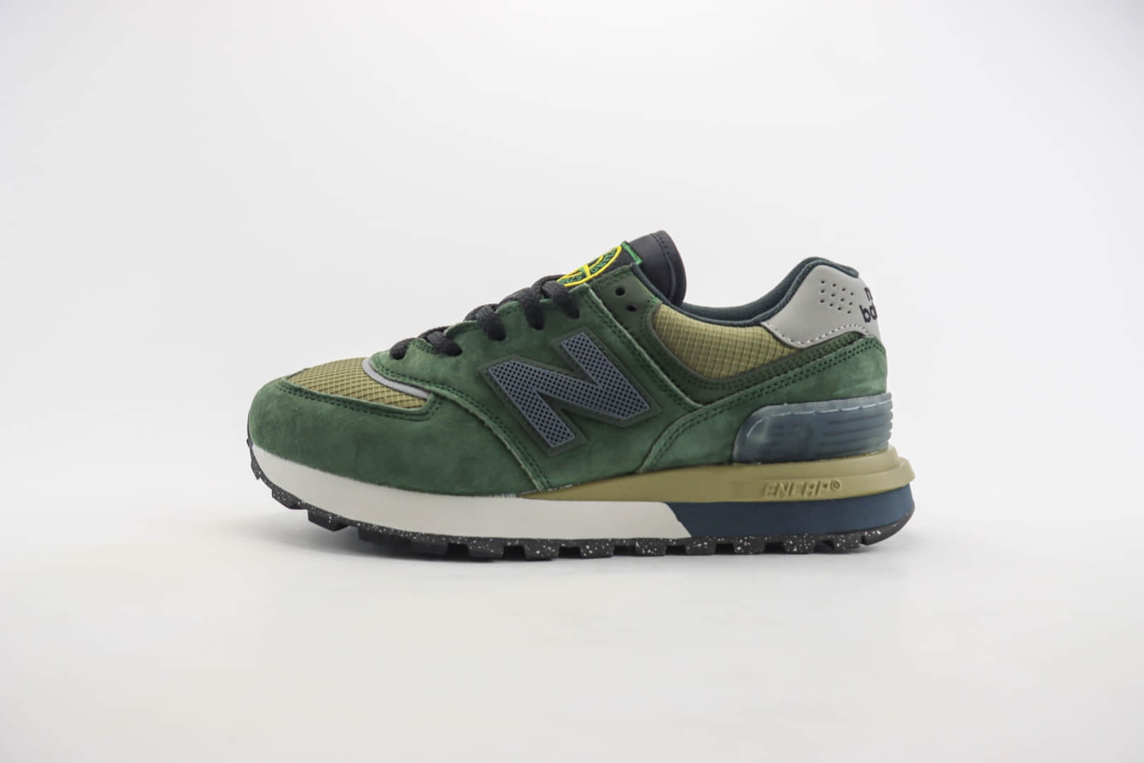新百伦New Balance 574纯原版本墨绿色NB574复古运动鞋 莆田新百伦货源 货号：U574LGIL