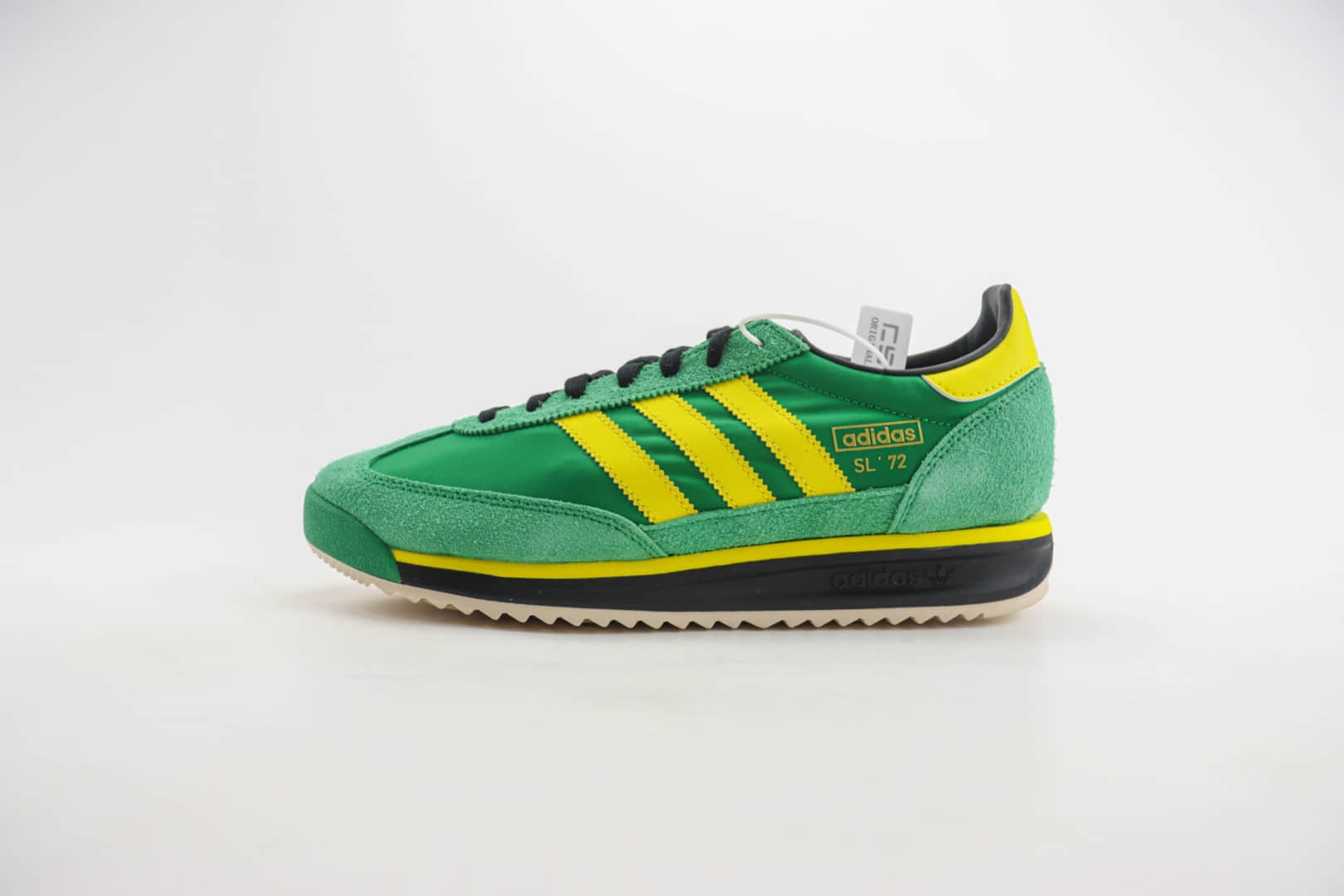 阿迪达斯adidas Originals SL 72 RS（Reshaped）纯原版本绿黄色复古慢跑鞋 莆田复刻鞋货源 货号：IG2133