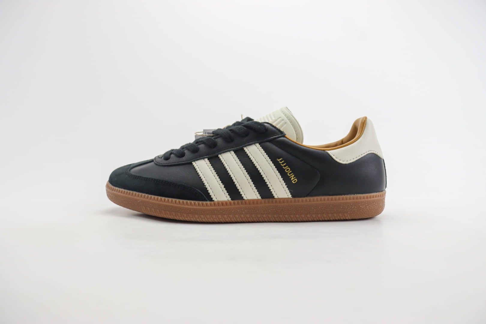 阿迪达斯JJJJound x adidas Originals Samba OG纯原版本黑白生胶桑巴板鞋 莆田阿迪达斯代理 货号:ID8707