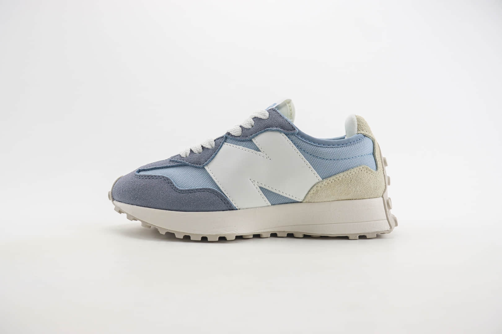 新百伦New Balance 327纯原版本蓝色NB372复古慢跑鞋 莆田新百伦货源 货号：U327FH