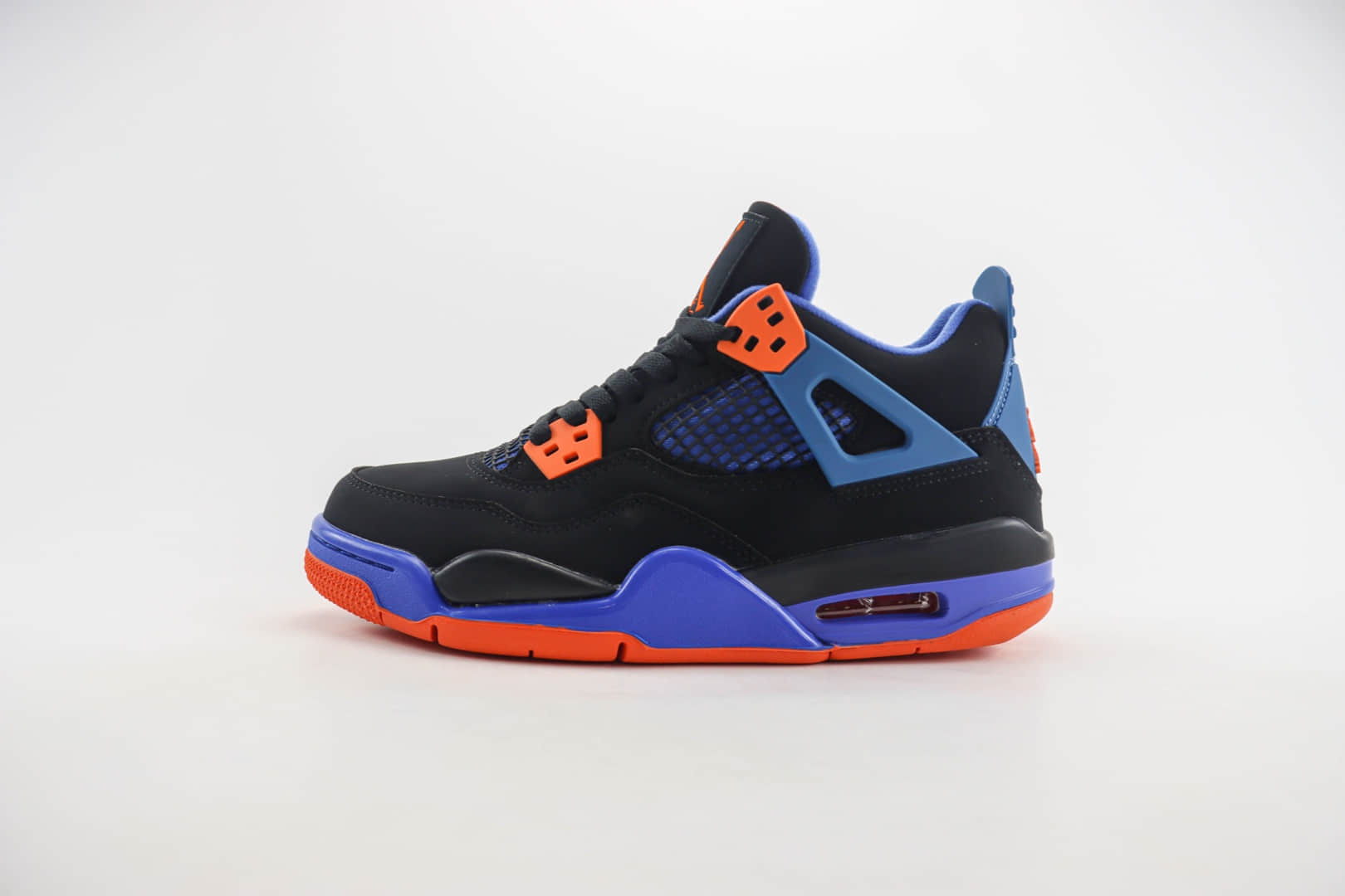 乔丹Air Jordan 4 Retro纯原版本AJ4黑蓝橙骑士篮球鞋 莆田AJ货源 货号：308497-027