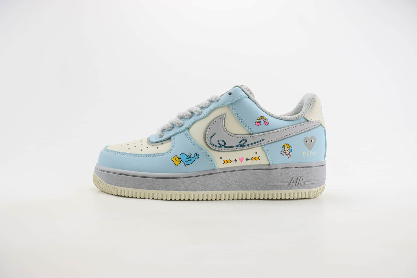 耐克Comme des Garcons x Nike Air Force 1 Low纯原版本川久保玲空军一号情人节限定AF1涂鸦板鞋 莆田耐克工厂 货号:CJ0304-021