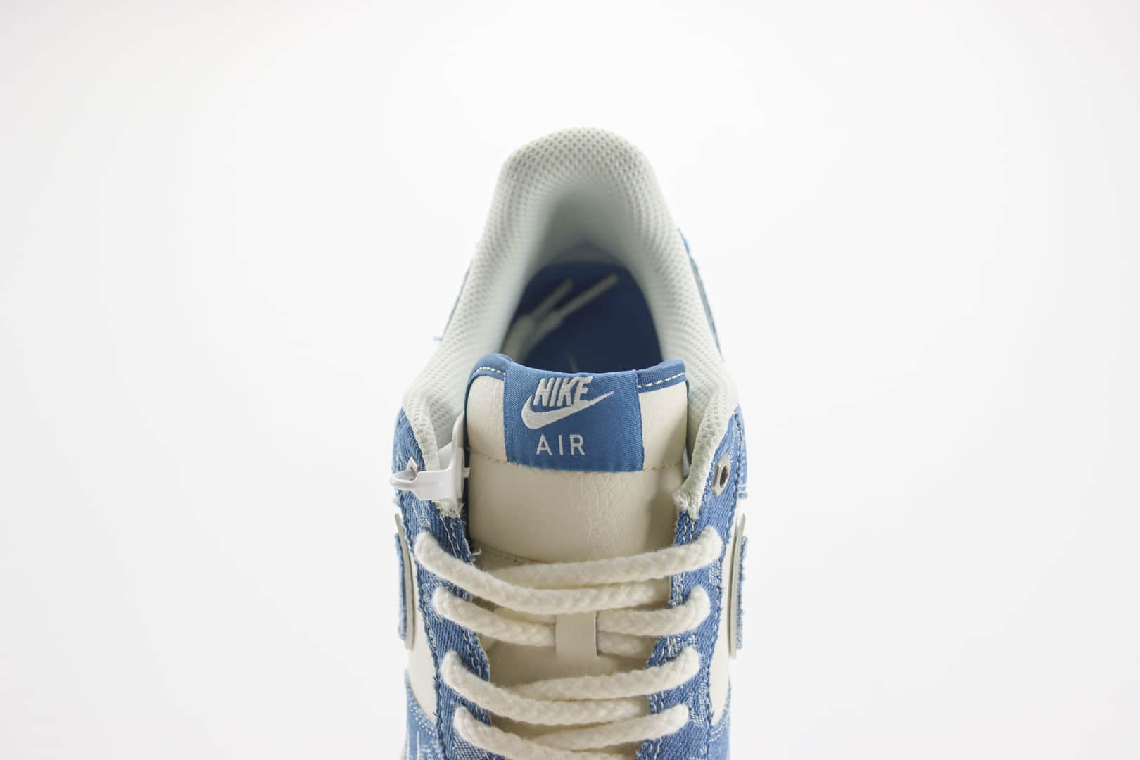 耐克Nike Air Force 1纯原版本空军一号AF1李维斯联名米白牛仔蓝板鞋 莆田耐克货源 货号:SJ6698-003