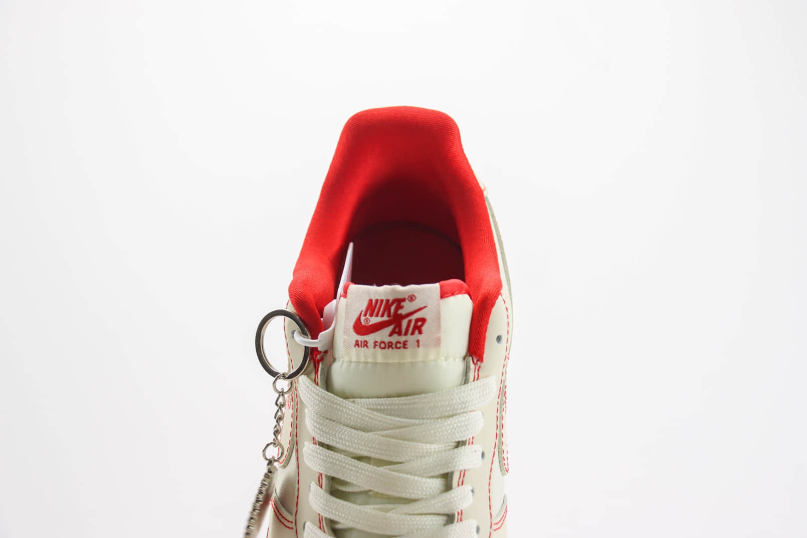 耐克Nike Air Force 1纯原版本空军一号AF1川久保玲联名白红缝线板鞋 莆田耐克货源 货号:KK3333-001