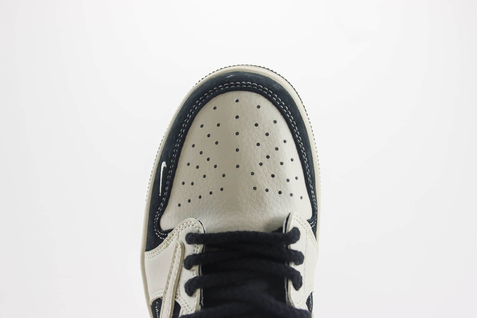 乔丹Stussy x Air Jordan 1 Low纯原版本AJ1黑白倒钩斯图西联名板鞋 莆田AJ工厂 货号:SJ2068-128