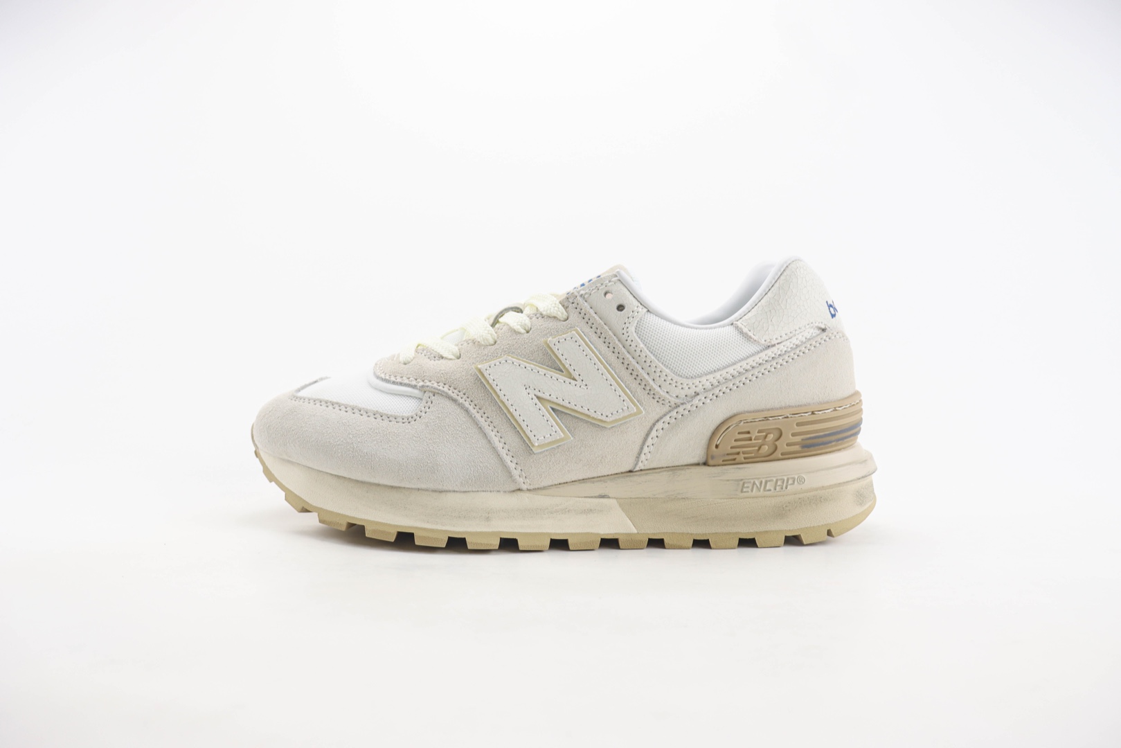 新百伦New Balance 574纯原版本NB574白灰色做旧脏脏鞋 莆田复刻鞋货源 货号:U574LGRS