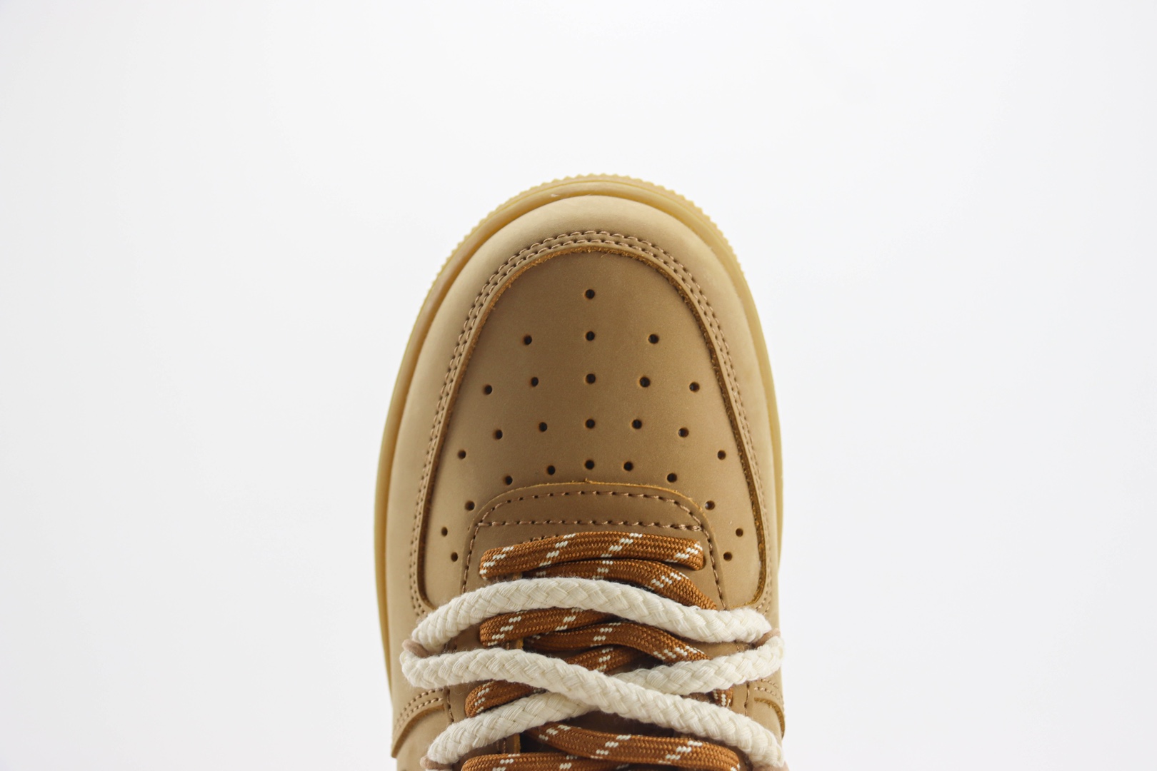 耐克Nike Air Force 1纯原版本空军一号AF1小麦色绑带低帮板鞋 莆田天花板AF1 货号：CJ9197-102