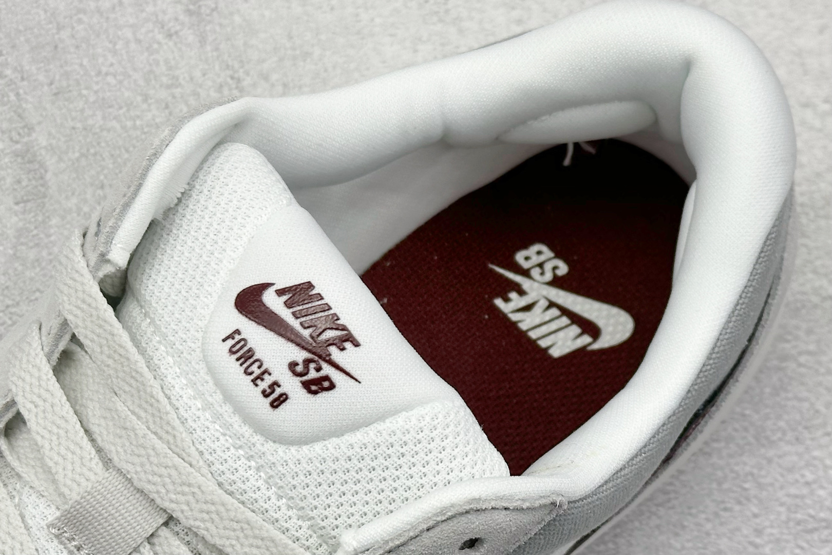 耐克Nike SB Force 58纯原版本空军58灰红色SB运动滑板板鞋 莆田耐克货源 货号:FQ7637-001