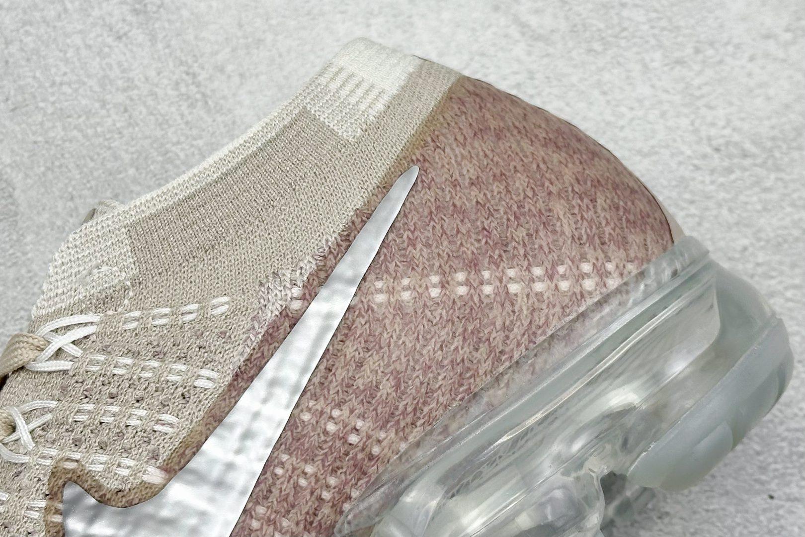 耐克Nike Air Vapormax Flyknit纯原版本樱花粉渐变全掌气垫跑鞋 莆田耐克工厂 货号:849557-202